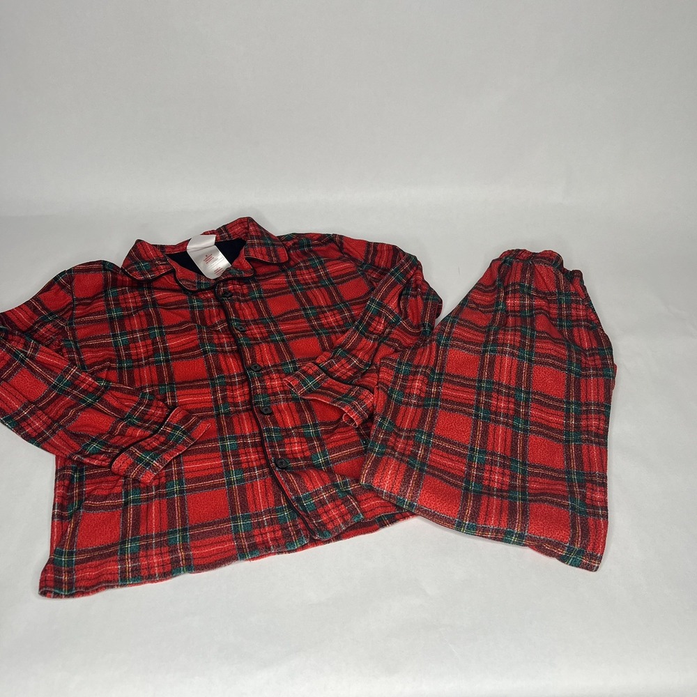 Size 8 Wondershop Kids 2-piece Flannel Pajamas‎ Red Tartan Plaid Soft